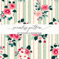 Floral Striped Seamless Pattern by Moore & Mountain