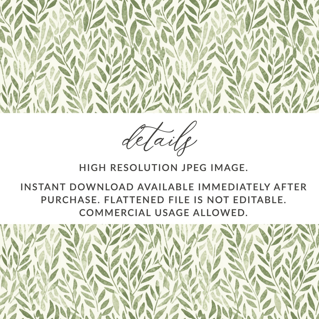 High Resolution Green Leaves JPEG Instant Download