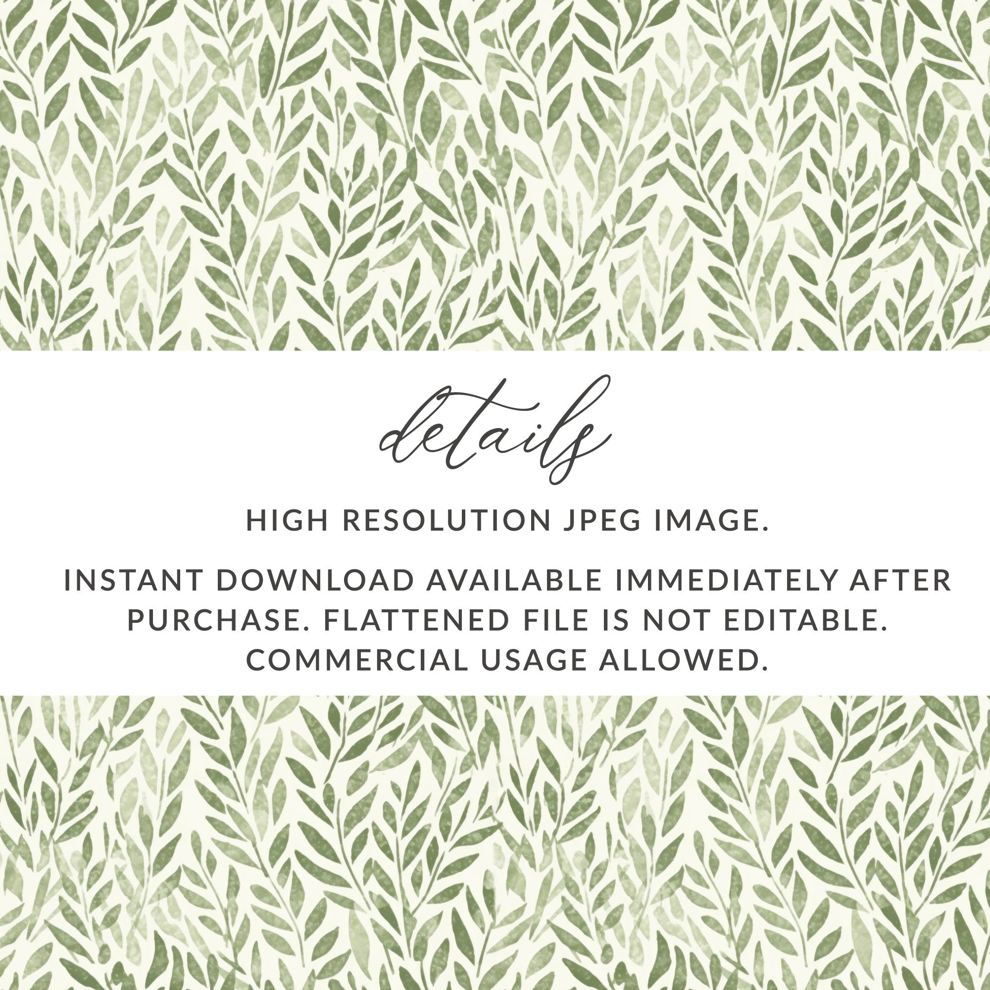 High Resolution Green Leaves JPEG Instant Download