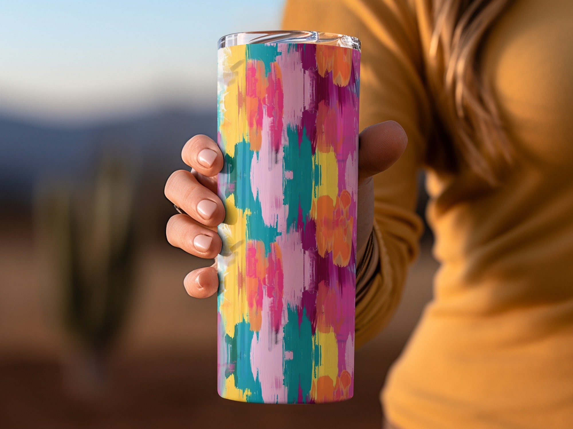 Colorful Abstract Patterned Drinkware Product
