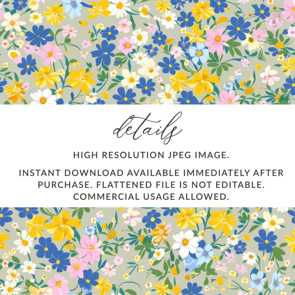 High Resolution Colorful Floral Pattern Digital Product
