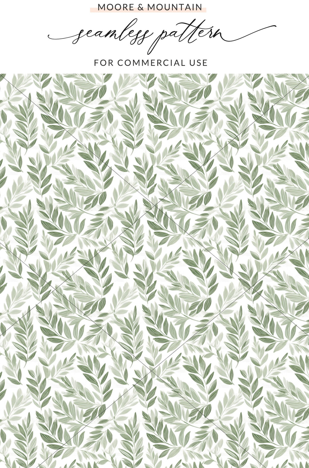 Botanical Seamless Pattern for Commercial Use Product
