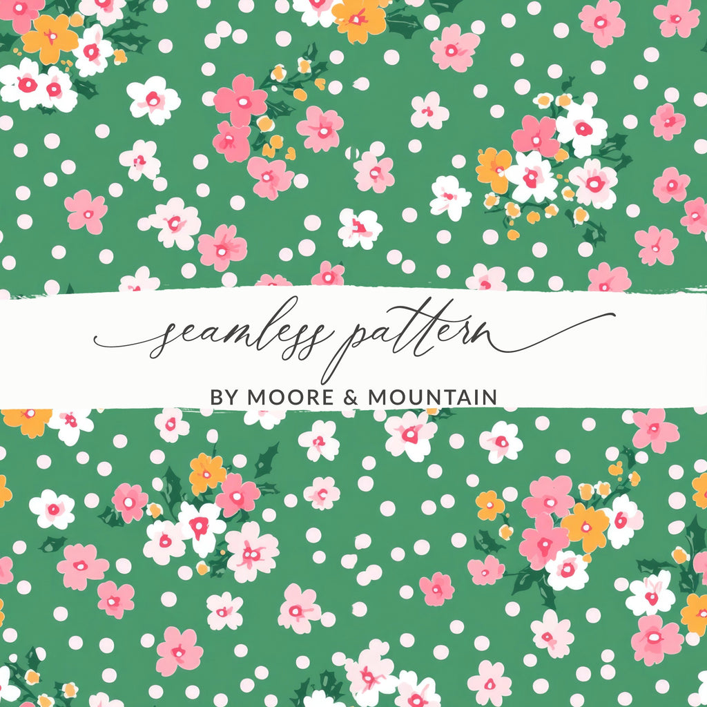 Floral and Polka Dot Pattern by Moore & Mountain
