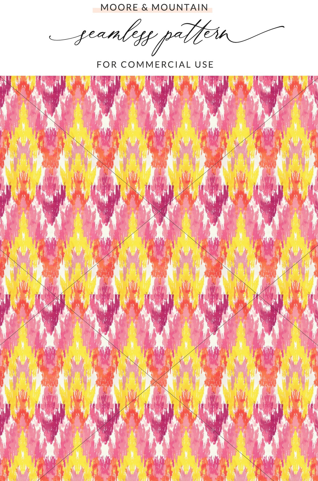 Vibrant Yellow and Pink Seamless Pattern Commercial Use