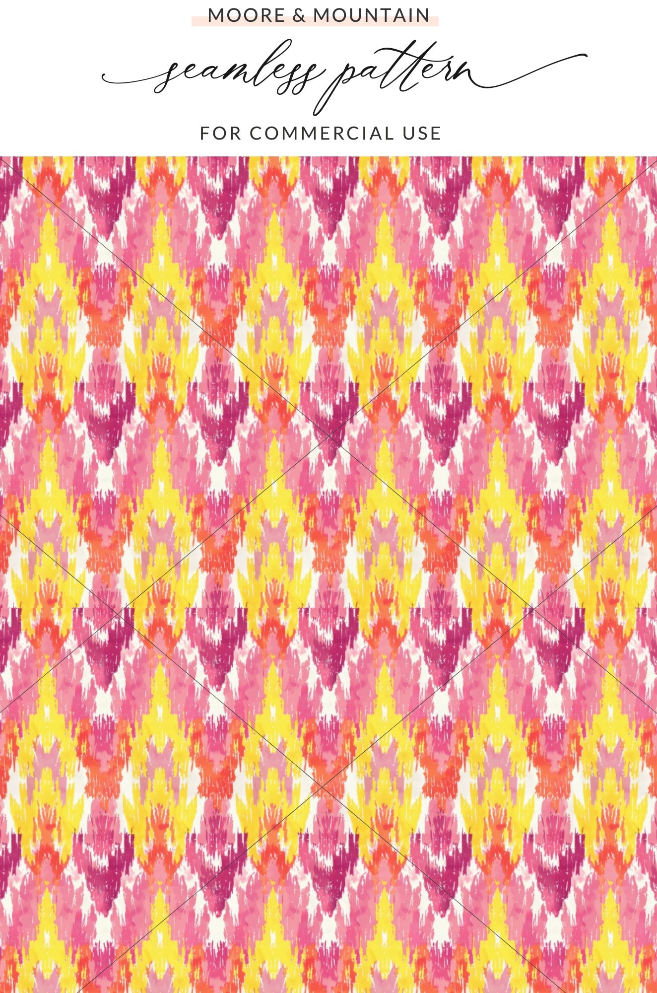 Vibrant Yellow and Pink Seamless Pattern Commercial Use