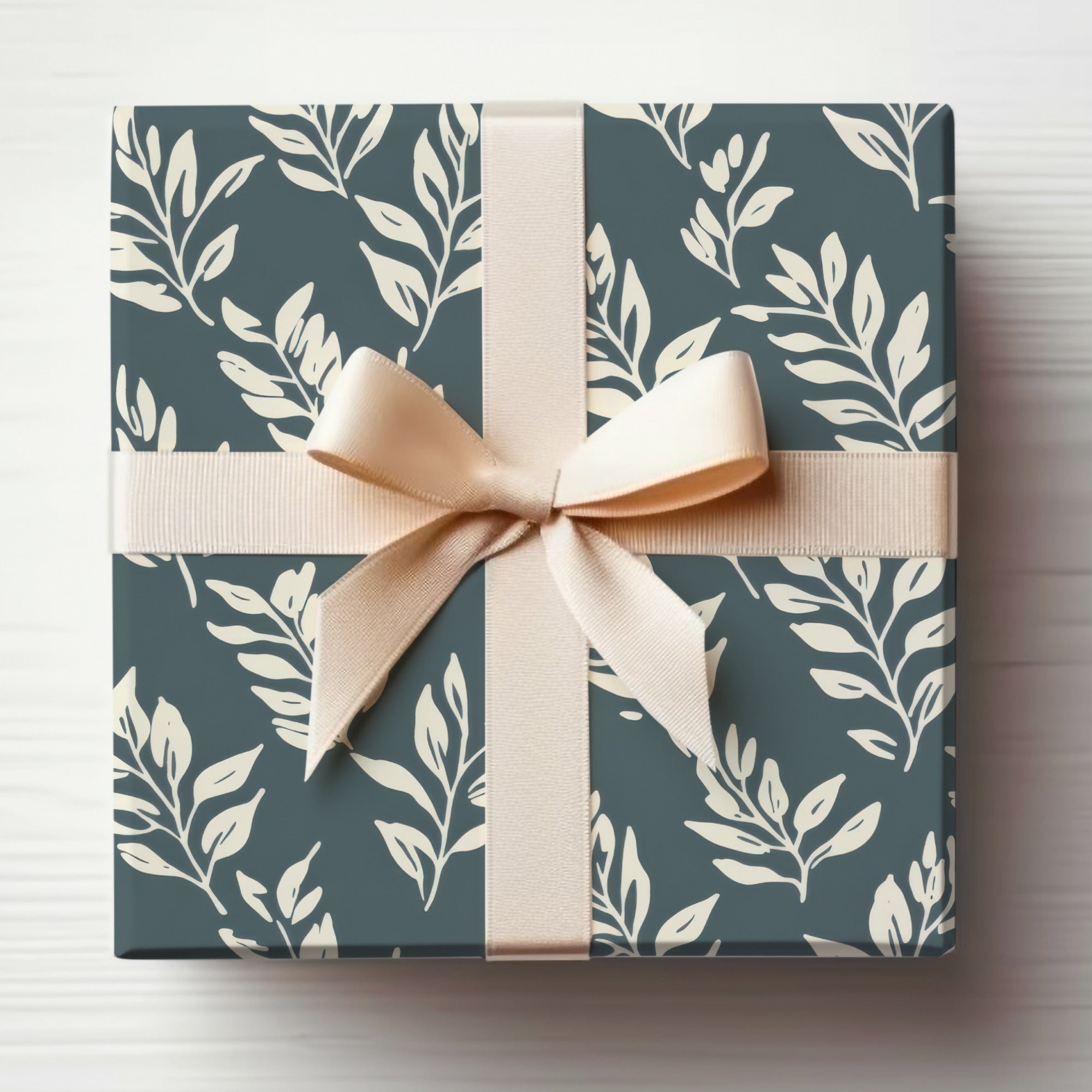 Elegant Dark Green Botanical Gift Wrapping Paper