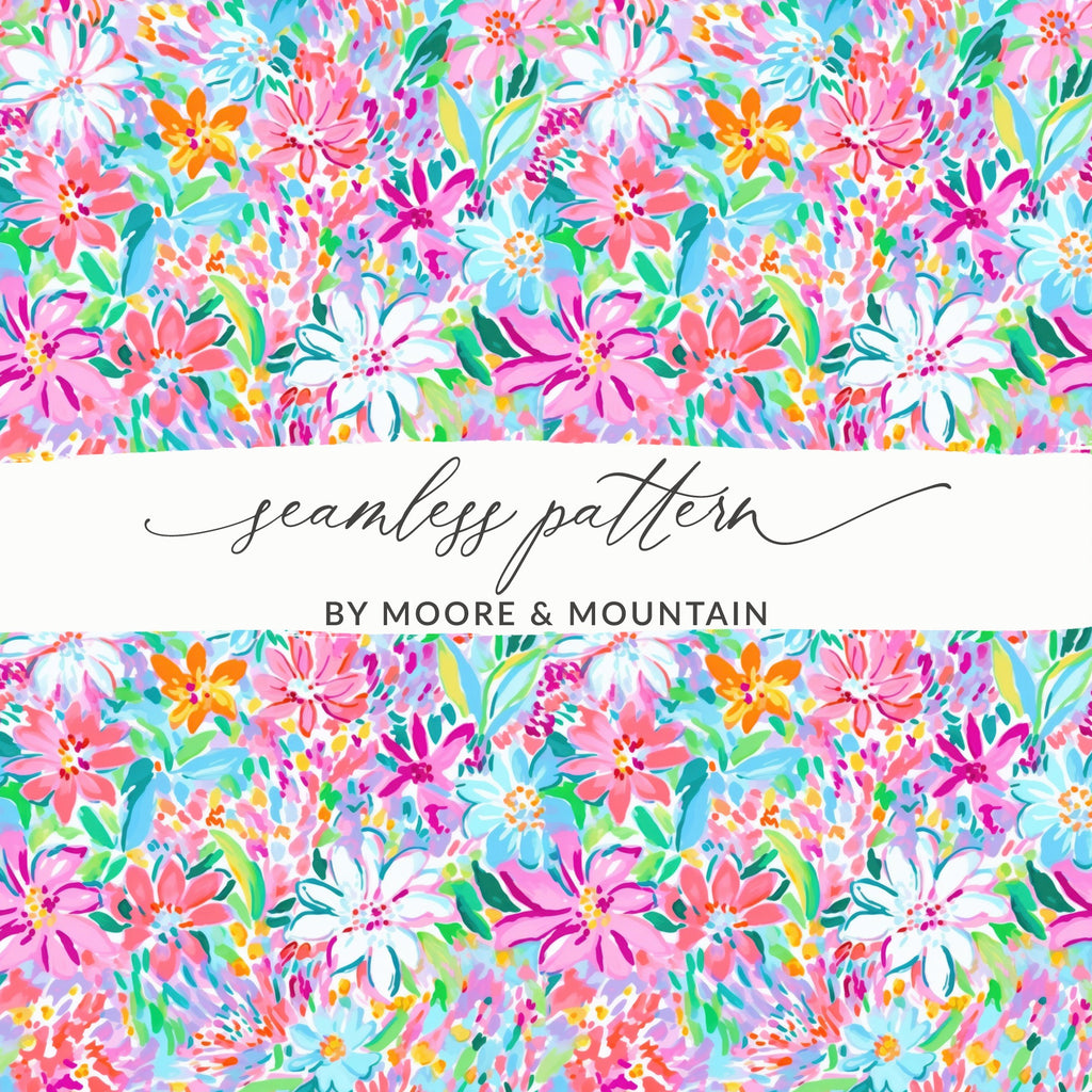 Colorful Floral Seamless Pattern by Moore and Mountain