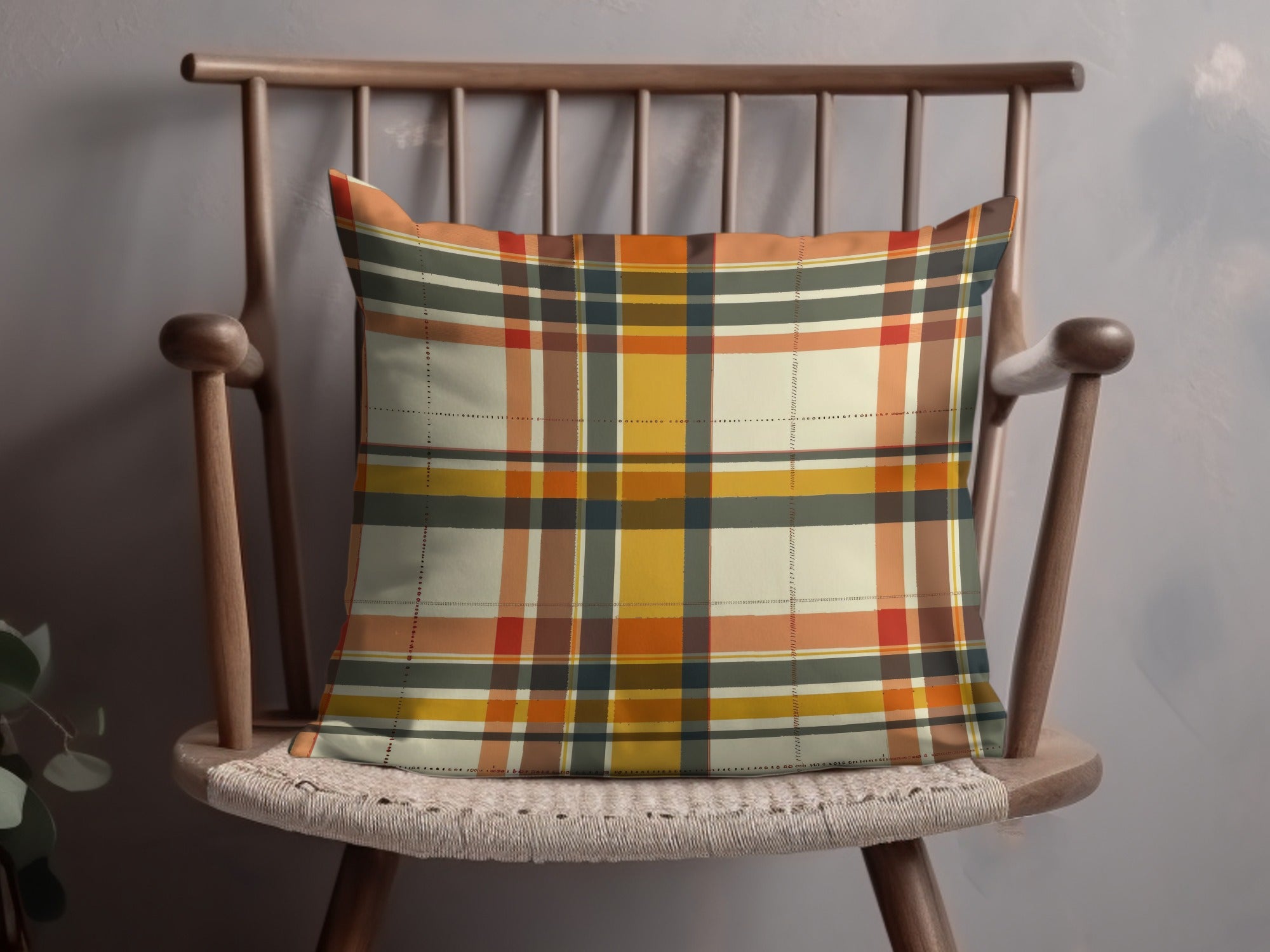 Autumn Plaid Multi-Color Decorative Pillow product