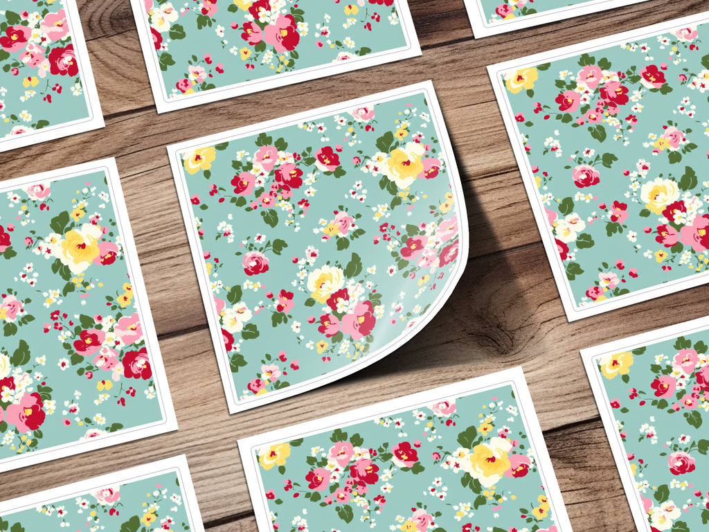 Beautiful Floral Pattern Stickers Set for Art Projects