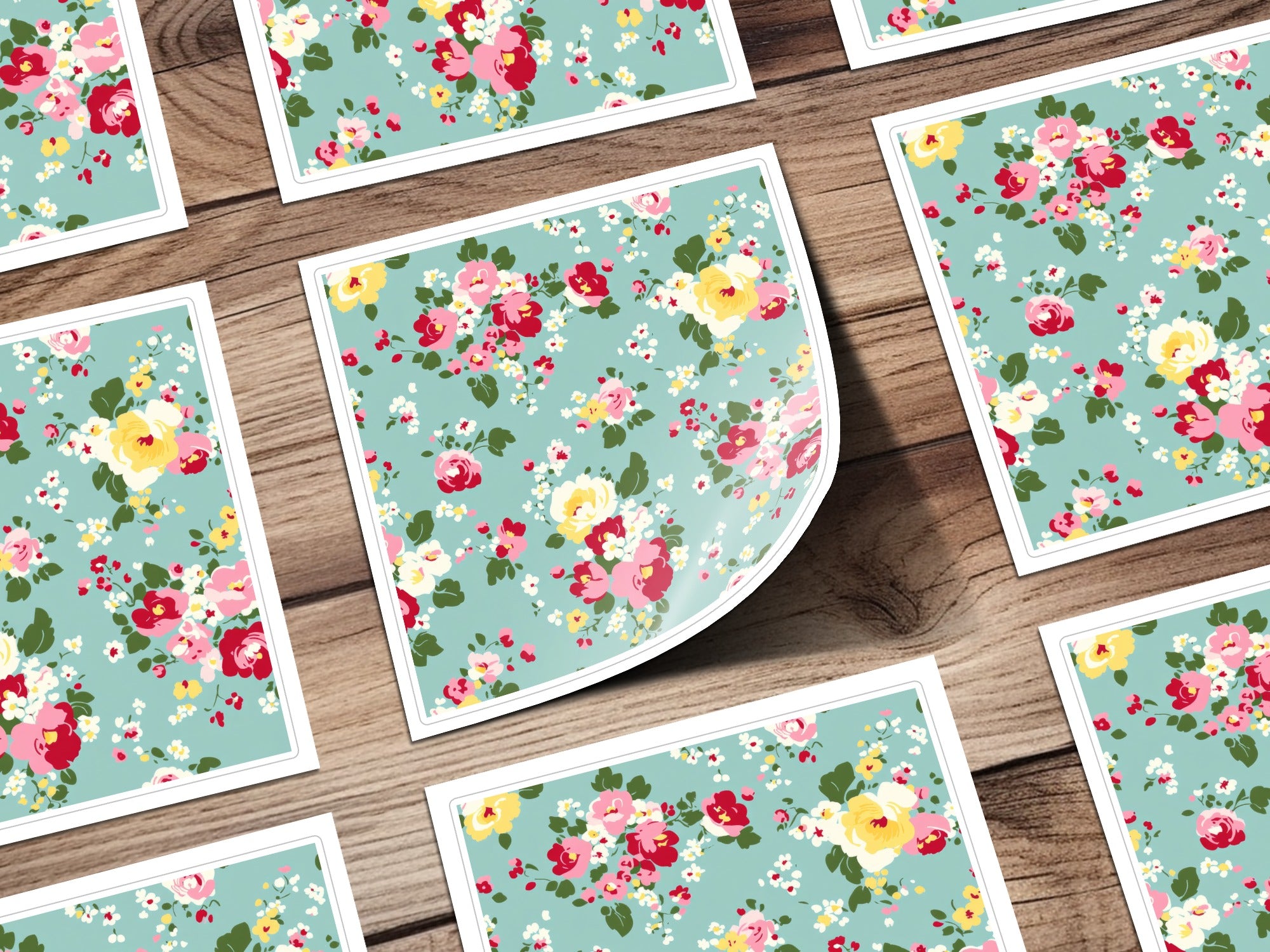 Beautiful Floral Pattern Stickers Set for Art Projects