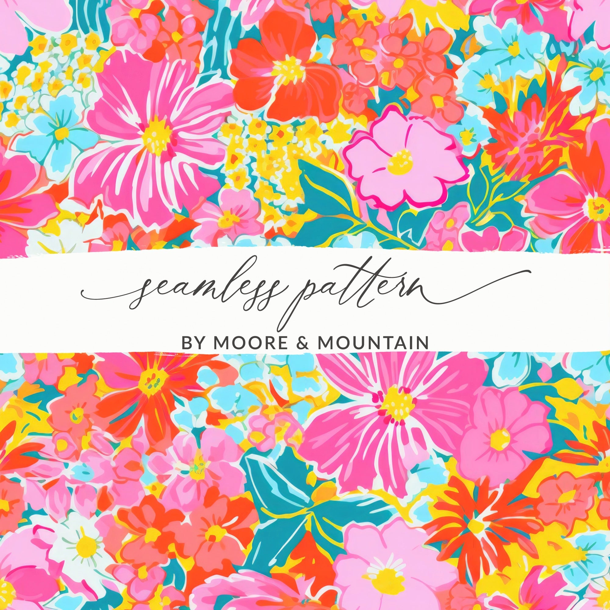 Colorful Seamless Floral Pattern by Moore & Mountain