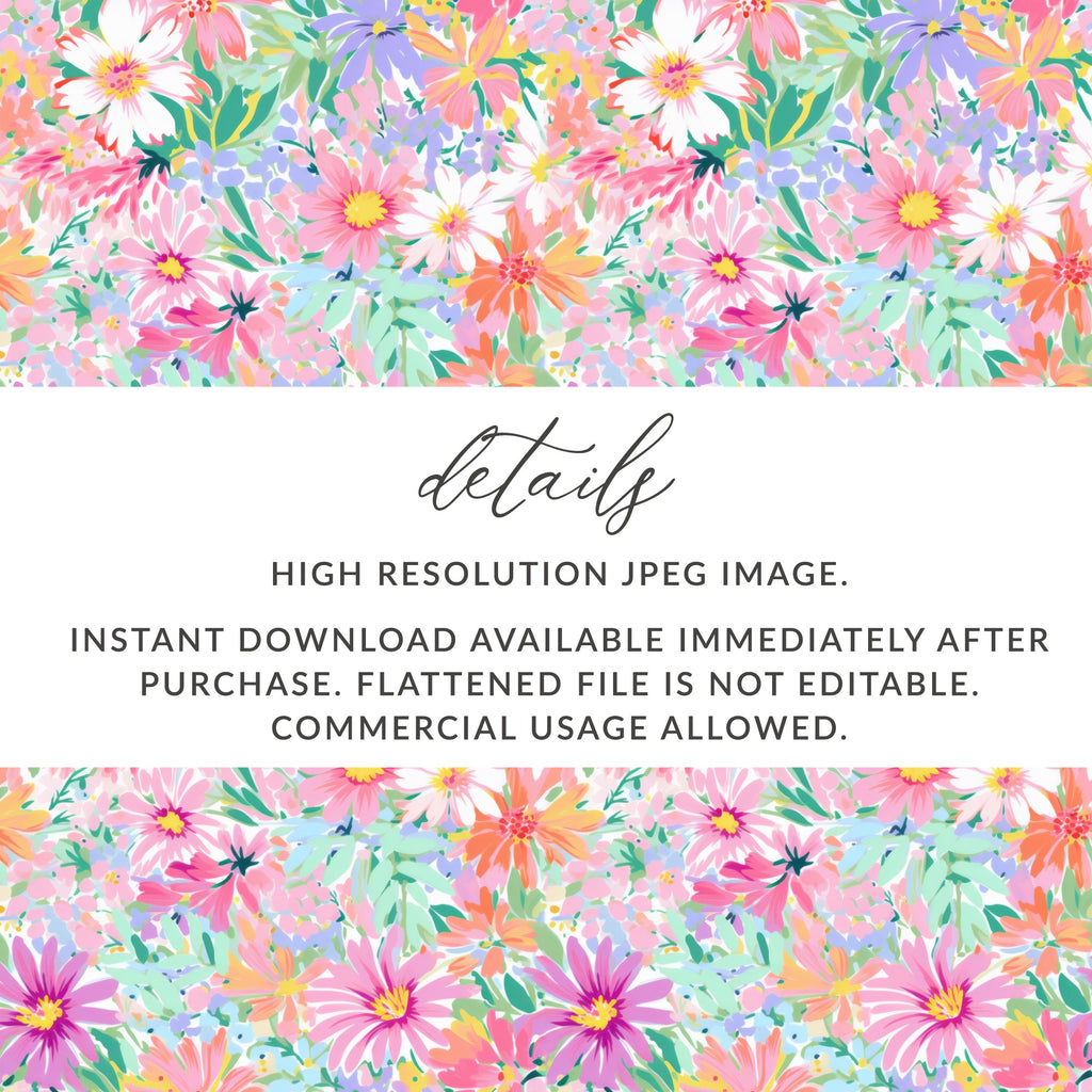 Colorful Floral Patterned High Resolution JPEG Image