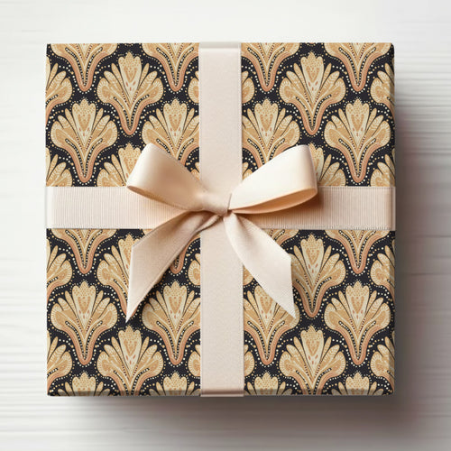 Elegant Gift Wrap with Vintage Pattern Design