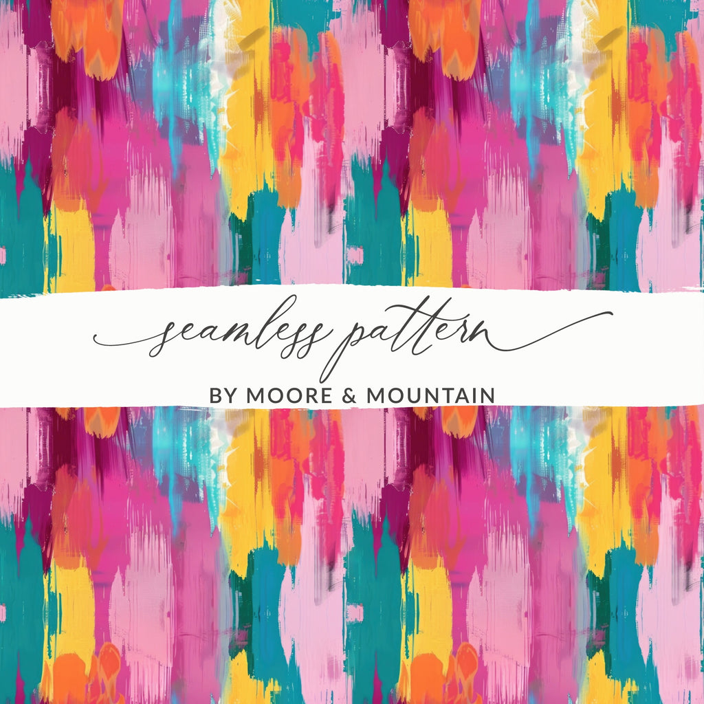 Vibrant Abstract Multicolor Seamless Pattern Design