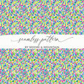 Colorful abstract splotch pattern with "Seamless Pattern by Moore & Mountain" text.