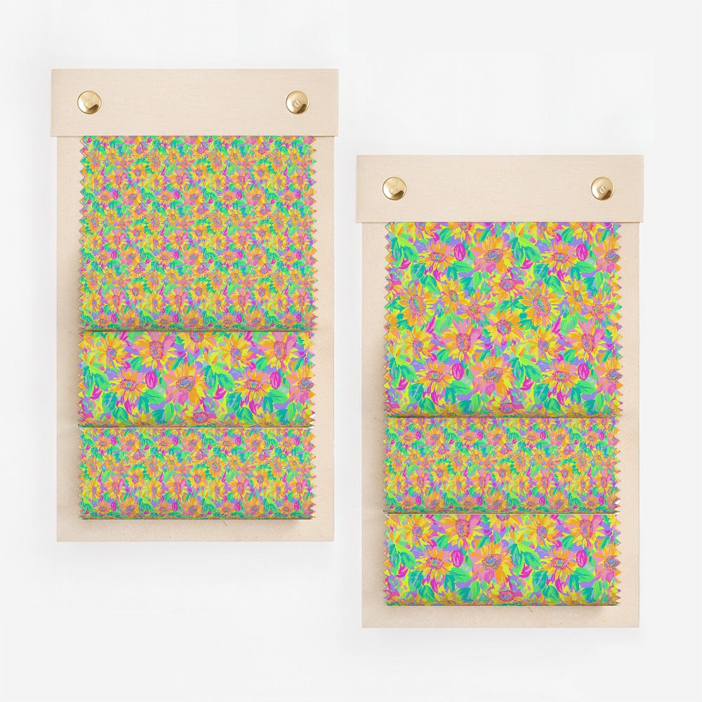 Bright Colorful Floral Patterned Fabric Textiles