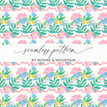Vibrant Tropical Floral Pattern Artwork Summer Fun product type
