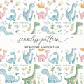 Adorable Dinosaur Design Seamless Pattern for Kids Decor