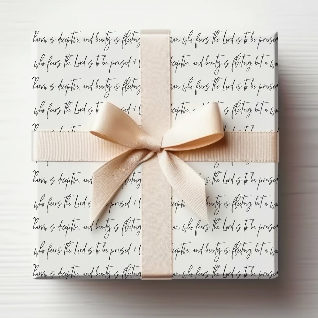 Elegant Gift Box with Inspirational Script Print