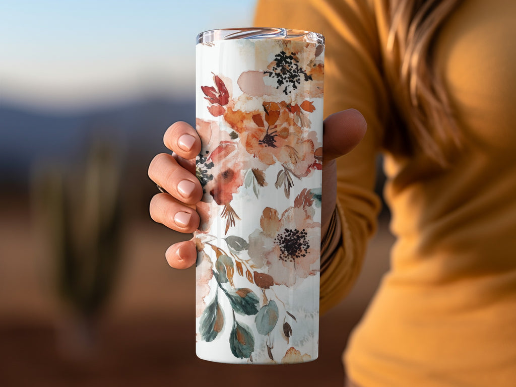 Floral Design Insulated Travel Tumbler Product