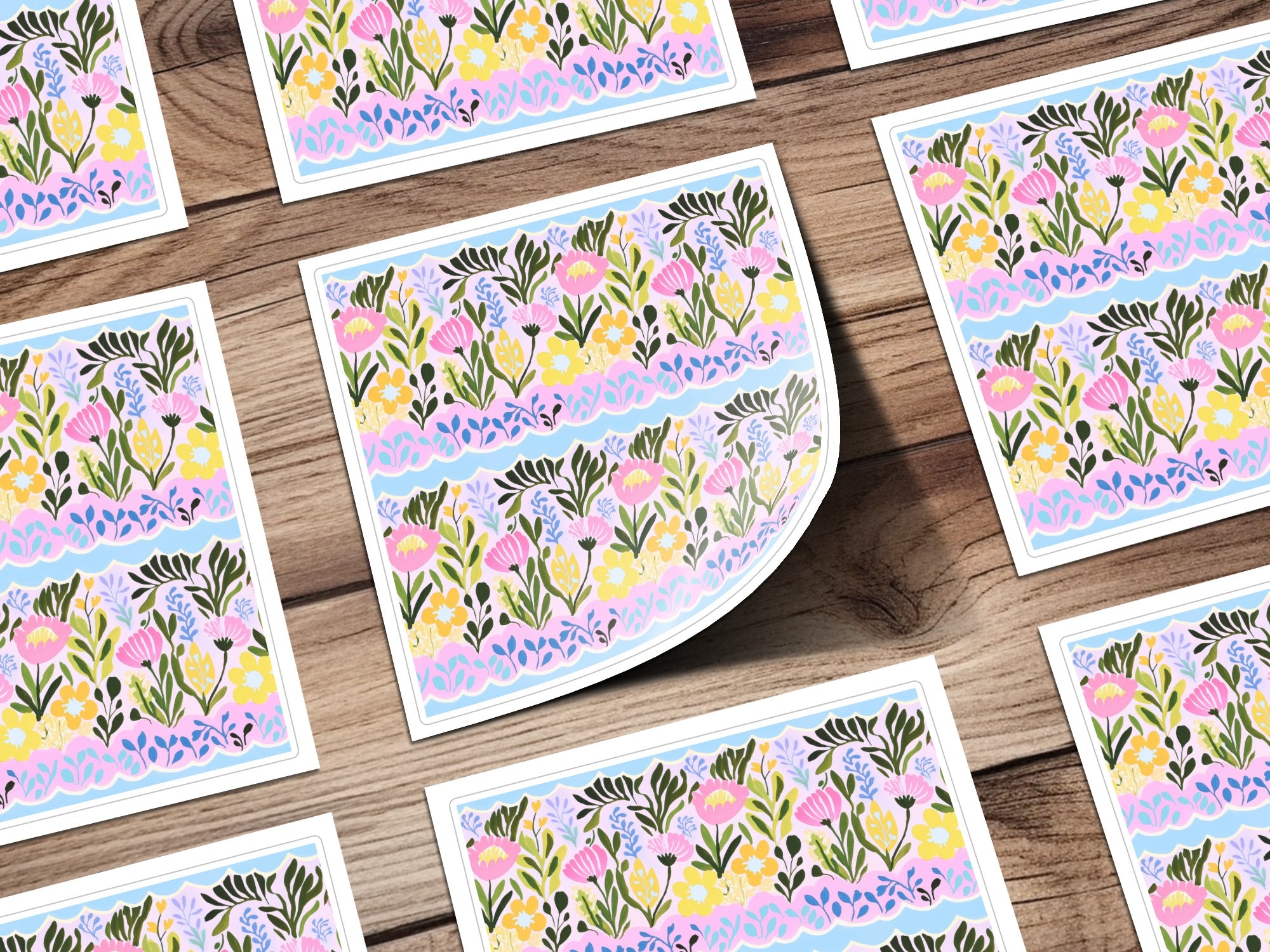 Bright Floral Patterned Prints for Decor and Craft Projects