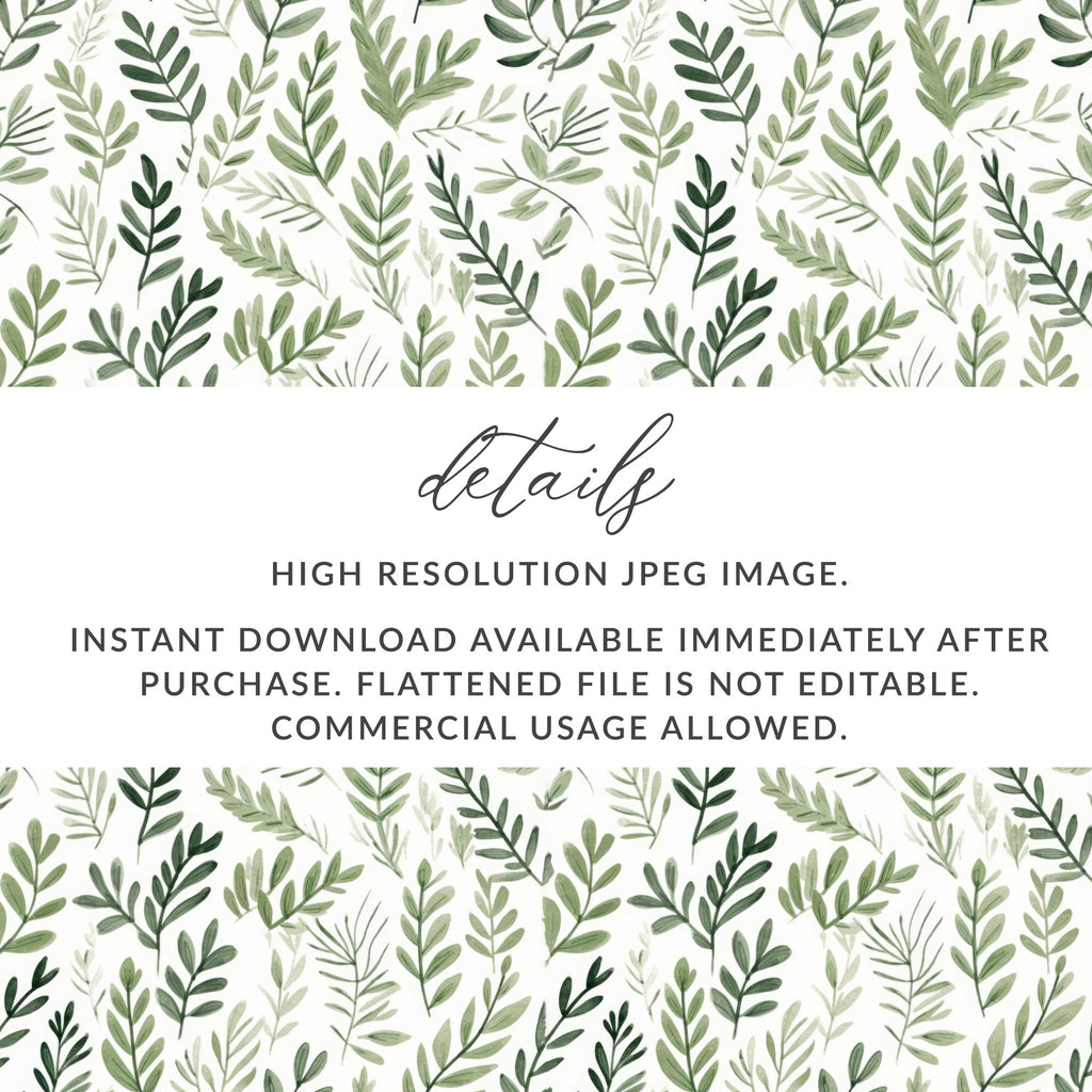 High Resolution Green Foliage Design Digital Download