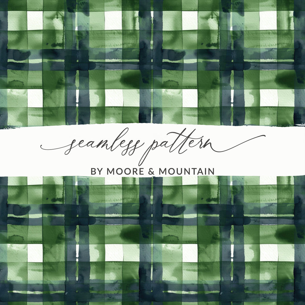 Green Seamless Plaid Pattern by Moore and Mountain
