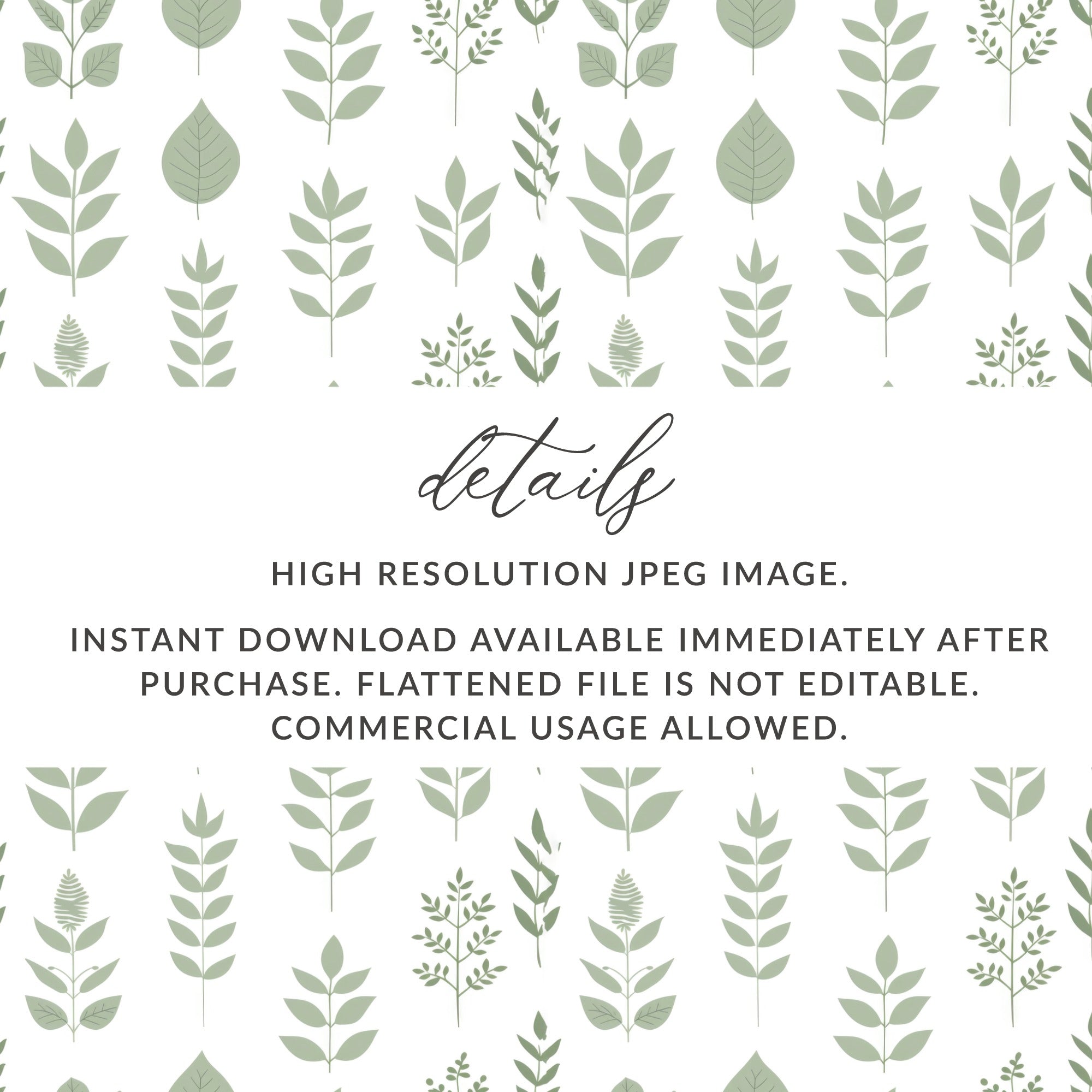 High Resolution Leaf Pattern Digital Download Image