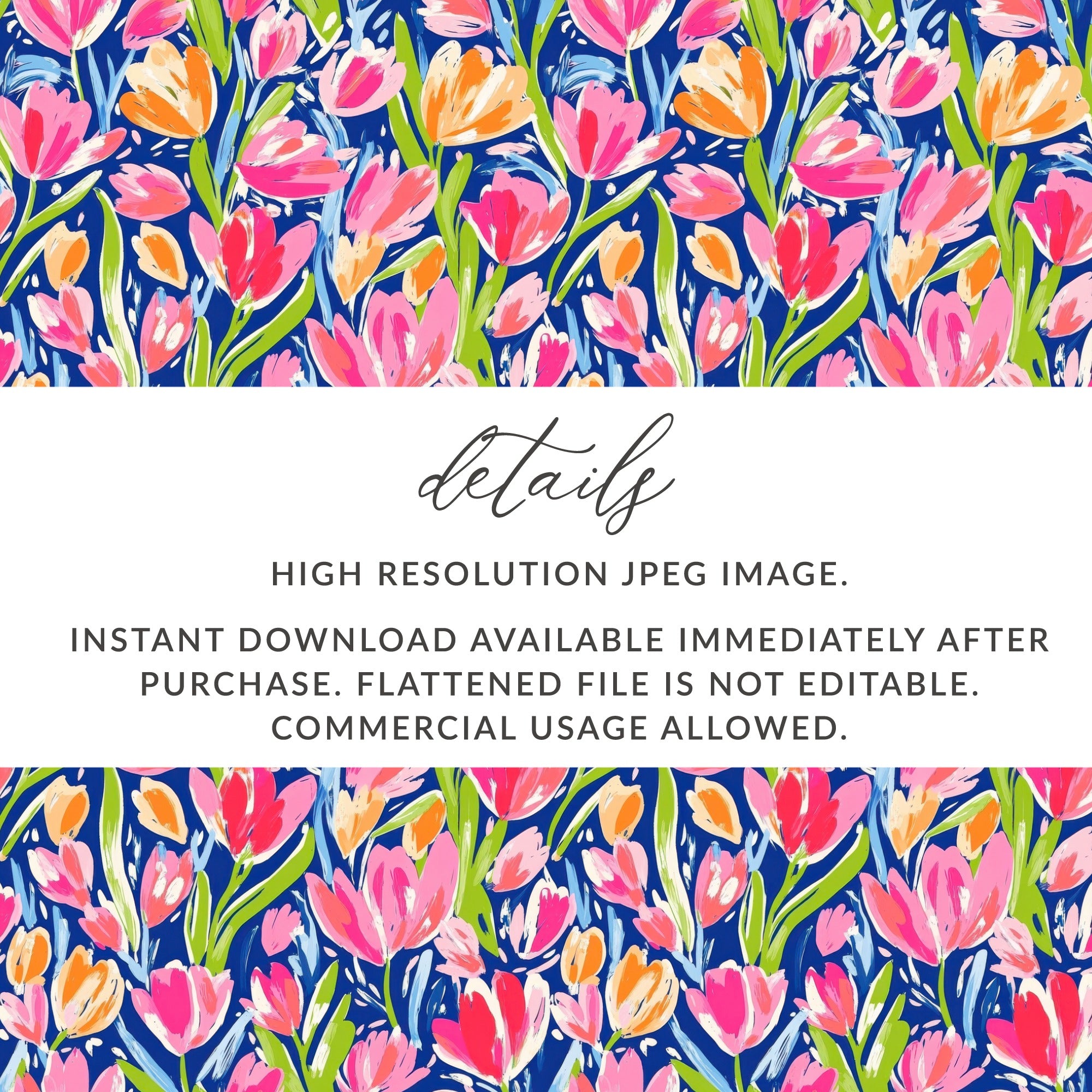 Colorful Floral High-Resolution Instant Download JPEG