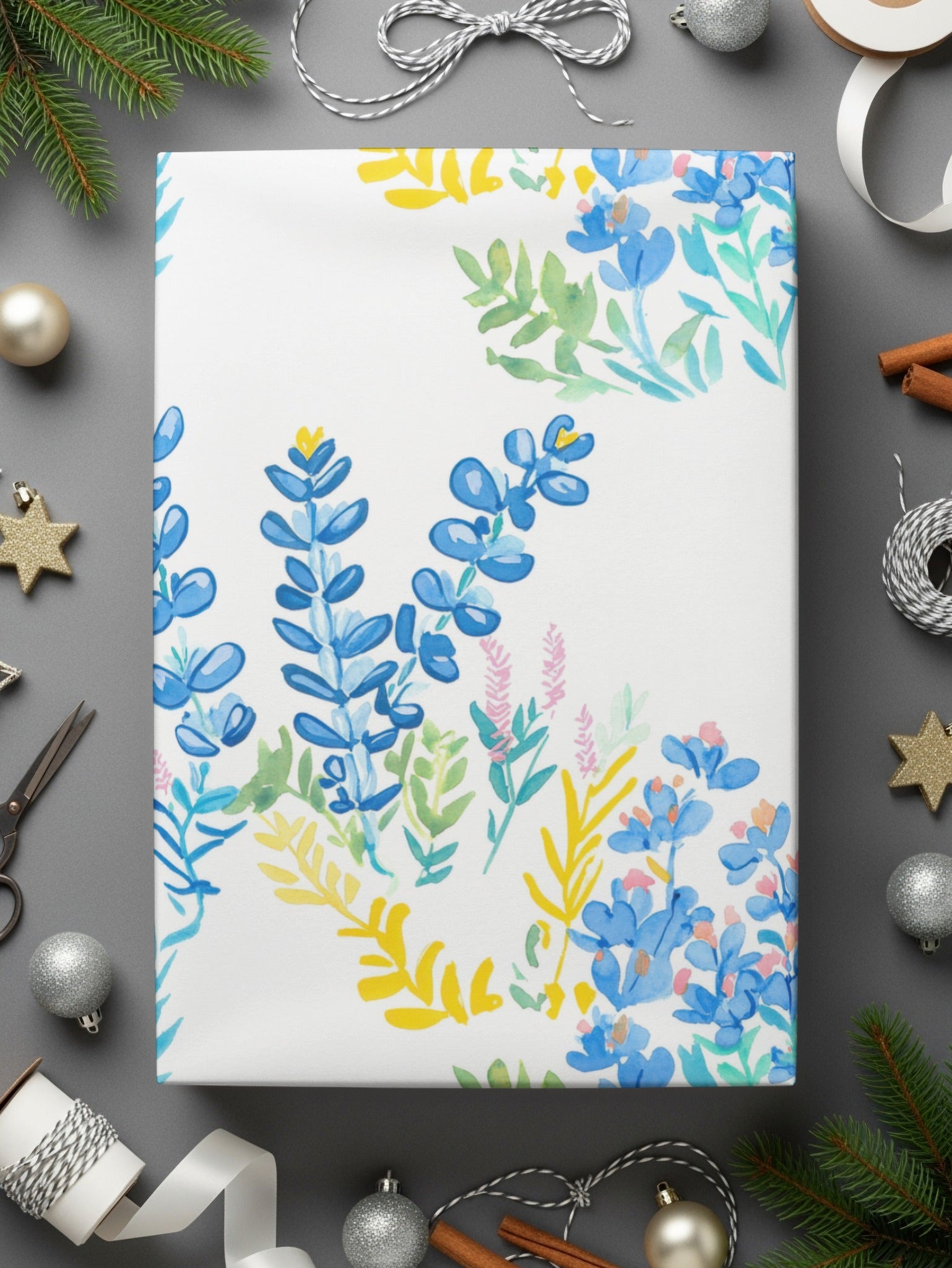 Colorful Floral Pattern Gift Wrap Paper for Festive Occasions