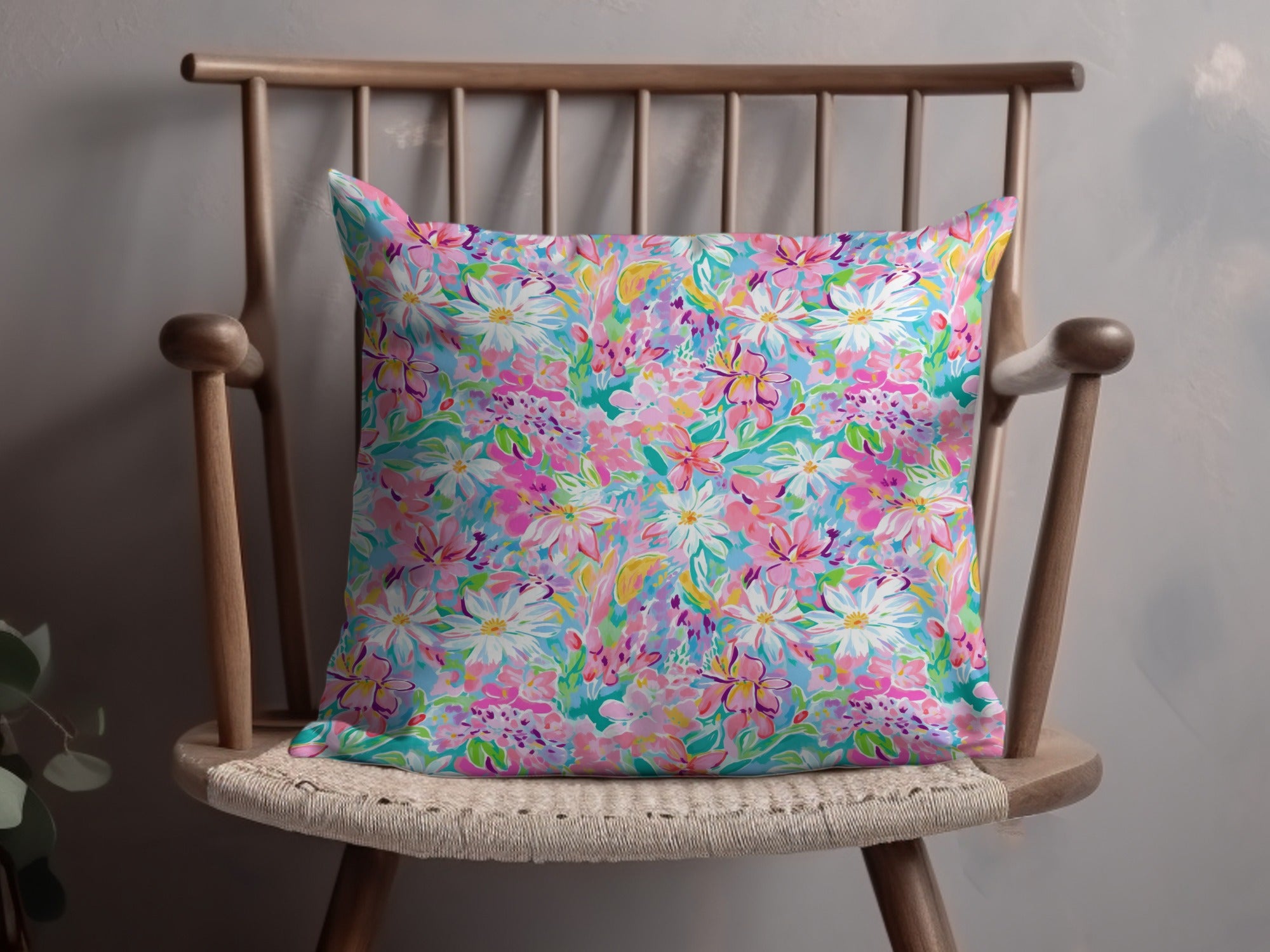 Colorful Floral Pattern Decorative Pillow product