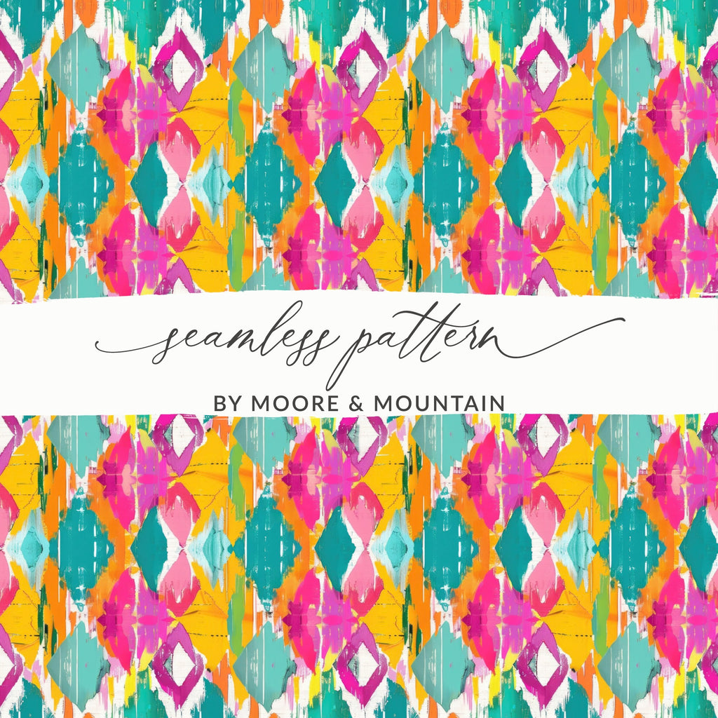 Vibrant Colorful Geometric Seamless Pattern Design