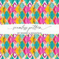 Vibrant Colorful Geometric Seamless Pattern Design