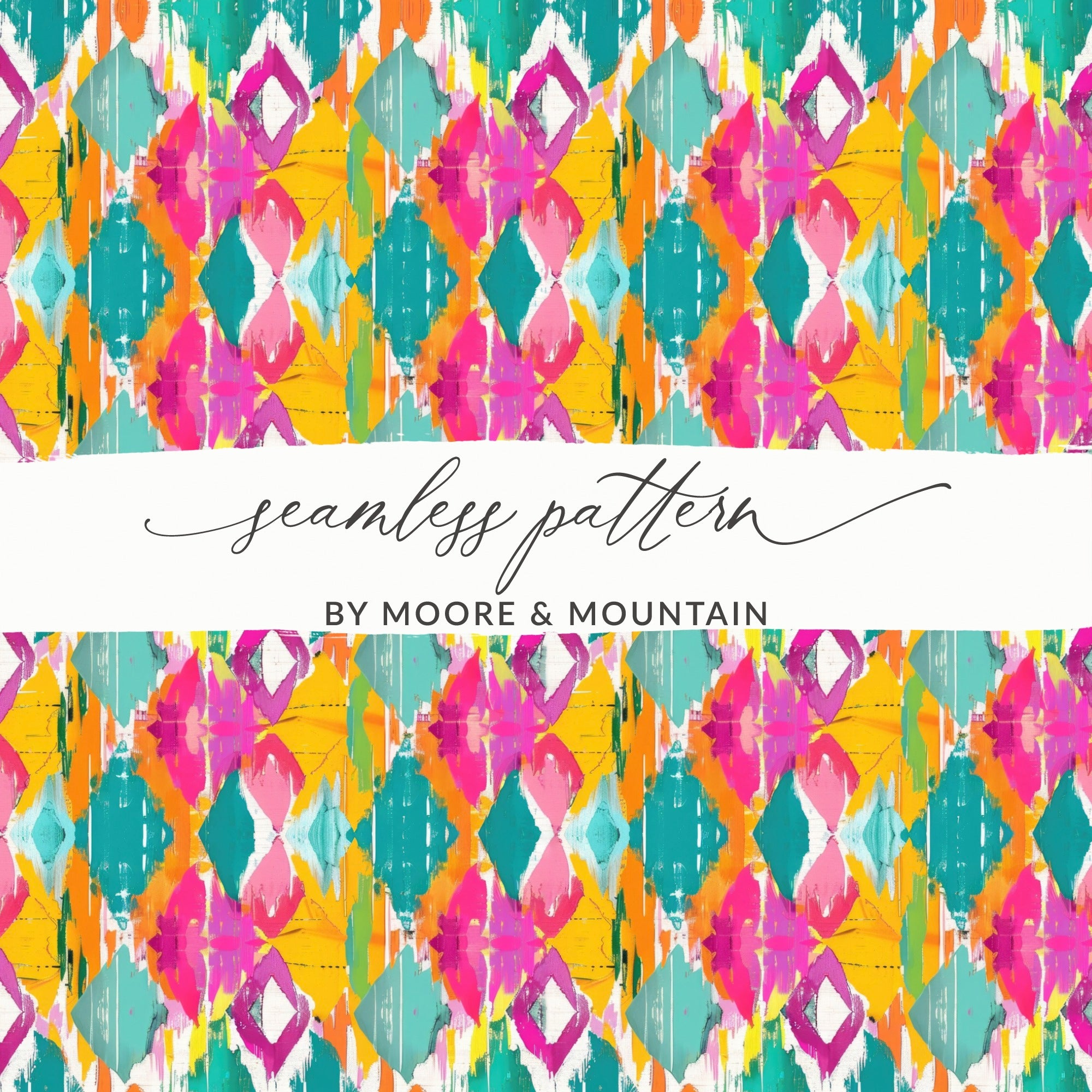 Vibrant Colorful Geometric Seamless Pattern Design