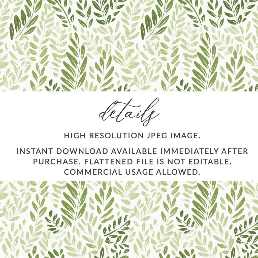 High Resolution Botanical Leaves JPEG Image for Instant Download