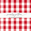 Red and White Gingham Seamless Pattern for Crafting