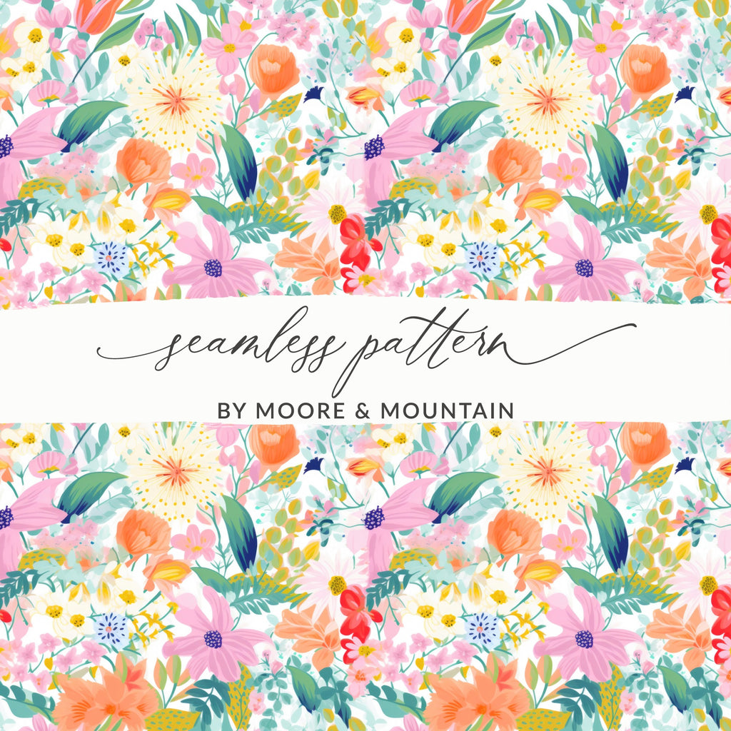 Colorful Floral Seamless Pattern by Moore & Mountain