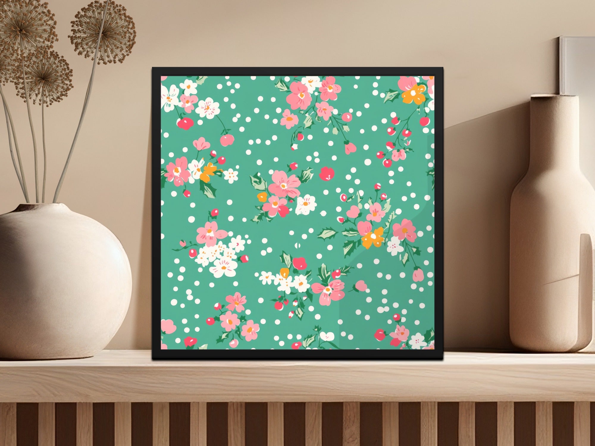 Vibrant Floral Print Wall Art Decor for Home Decor