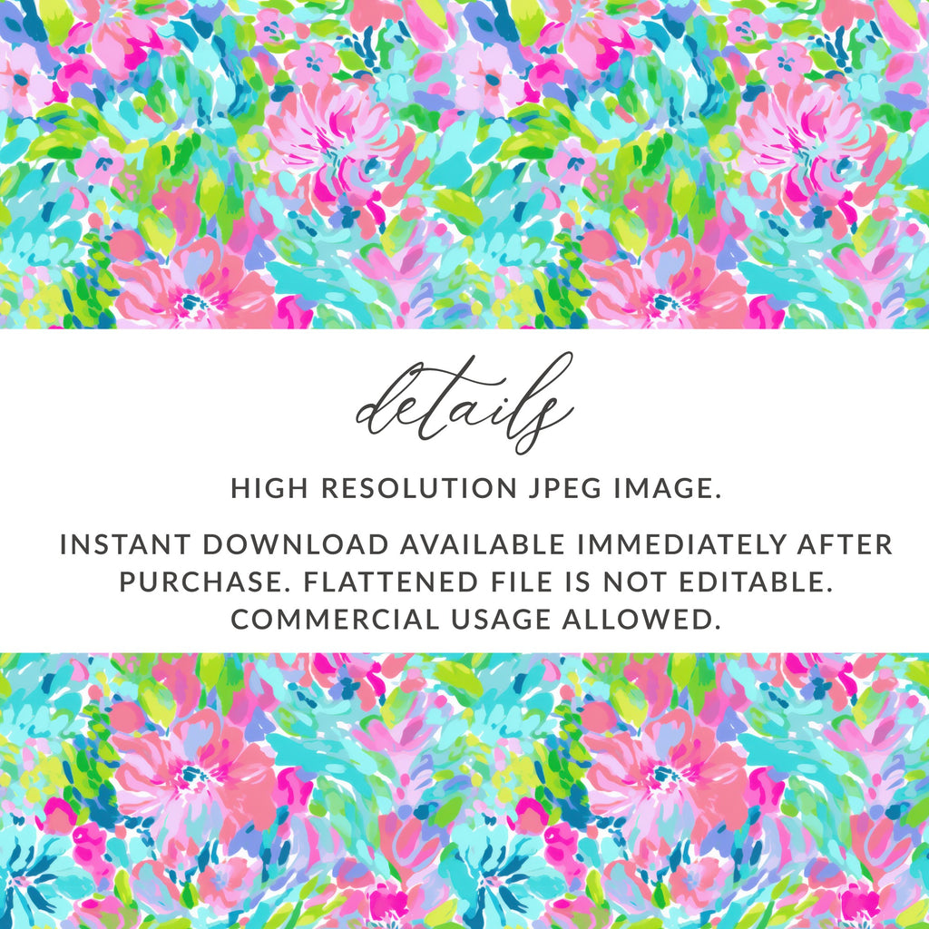 Floral pattern with text about JPEG image details.