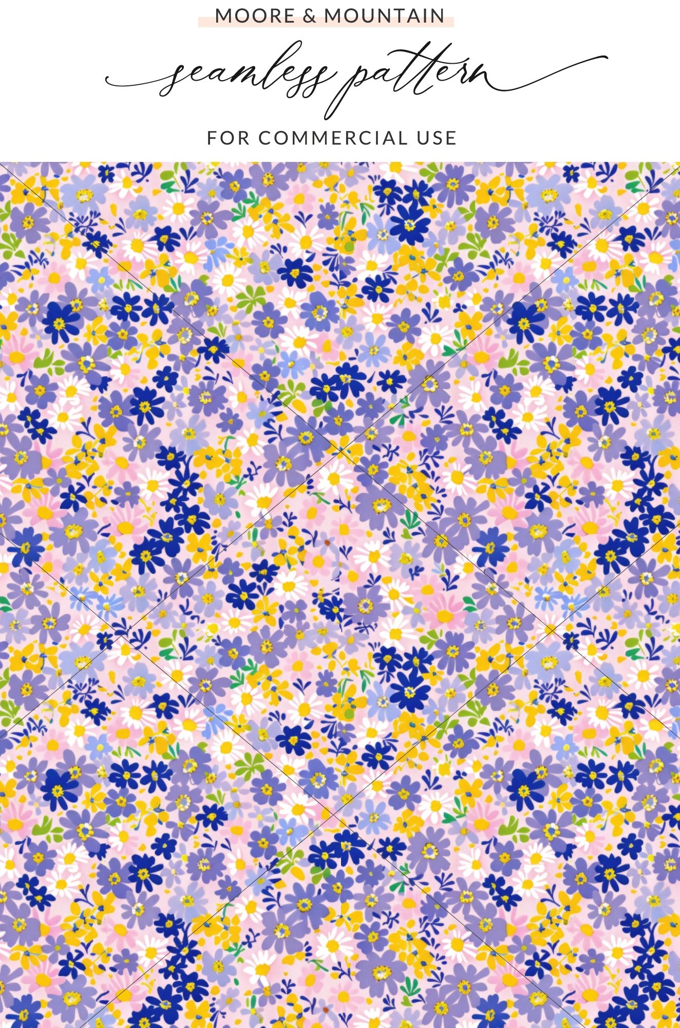 Colorful Floral Seamless Pattern for Commercial Use
