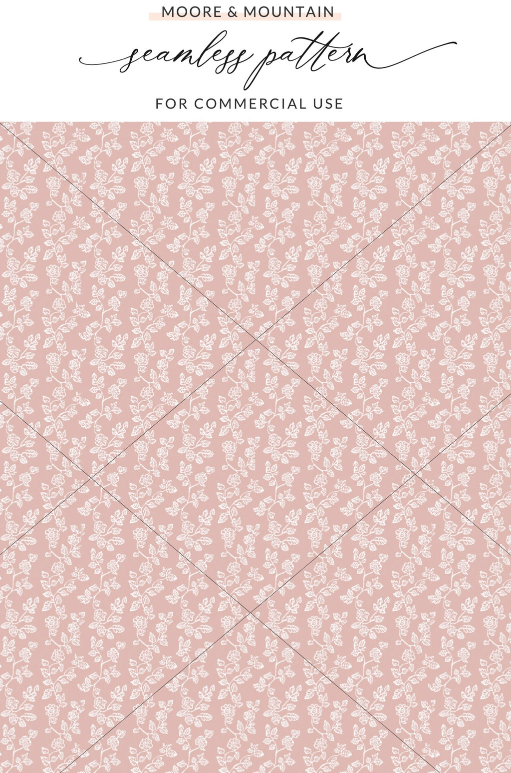 Floral Pink Seamless Pattern for Commercial Use Product