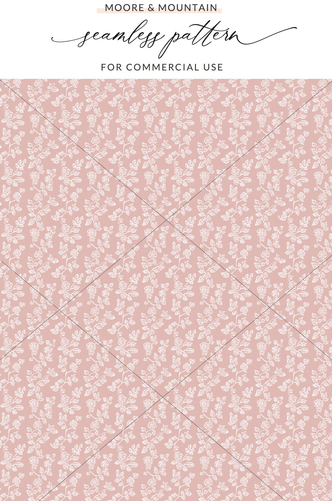 Floral Pink Seamless Pattern for Commercial Use Product