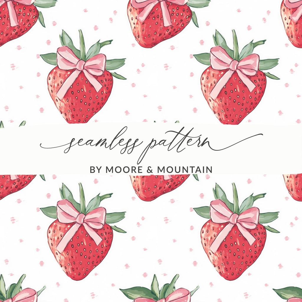 Strawberry Theme Seamless Pattern by Moore & Mountain