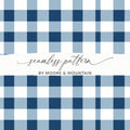 Blue and White Checkered Seamless Pattern Design