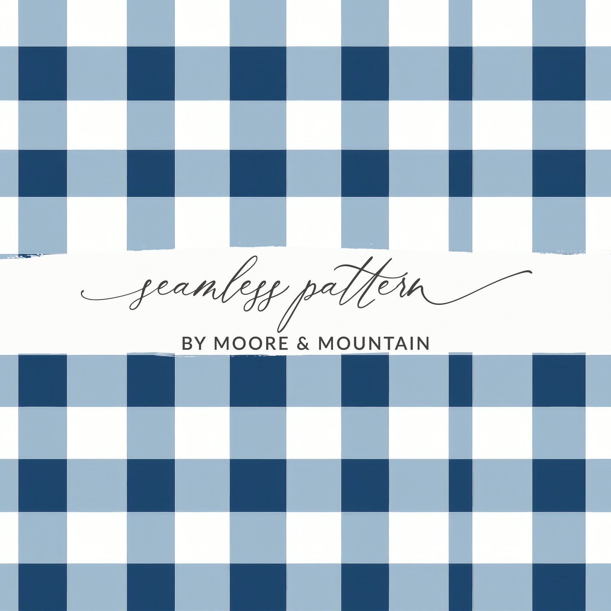 Blue and White Checkered Seamless Pattern Design