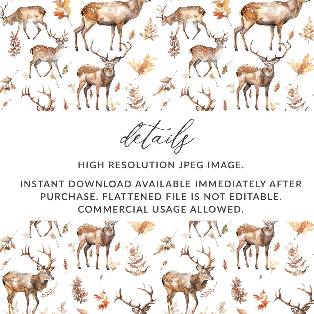 Instant Download High Resolution Deer Pattern JPEG Image