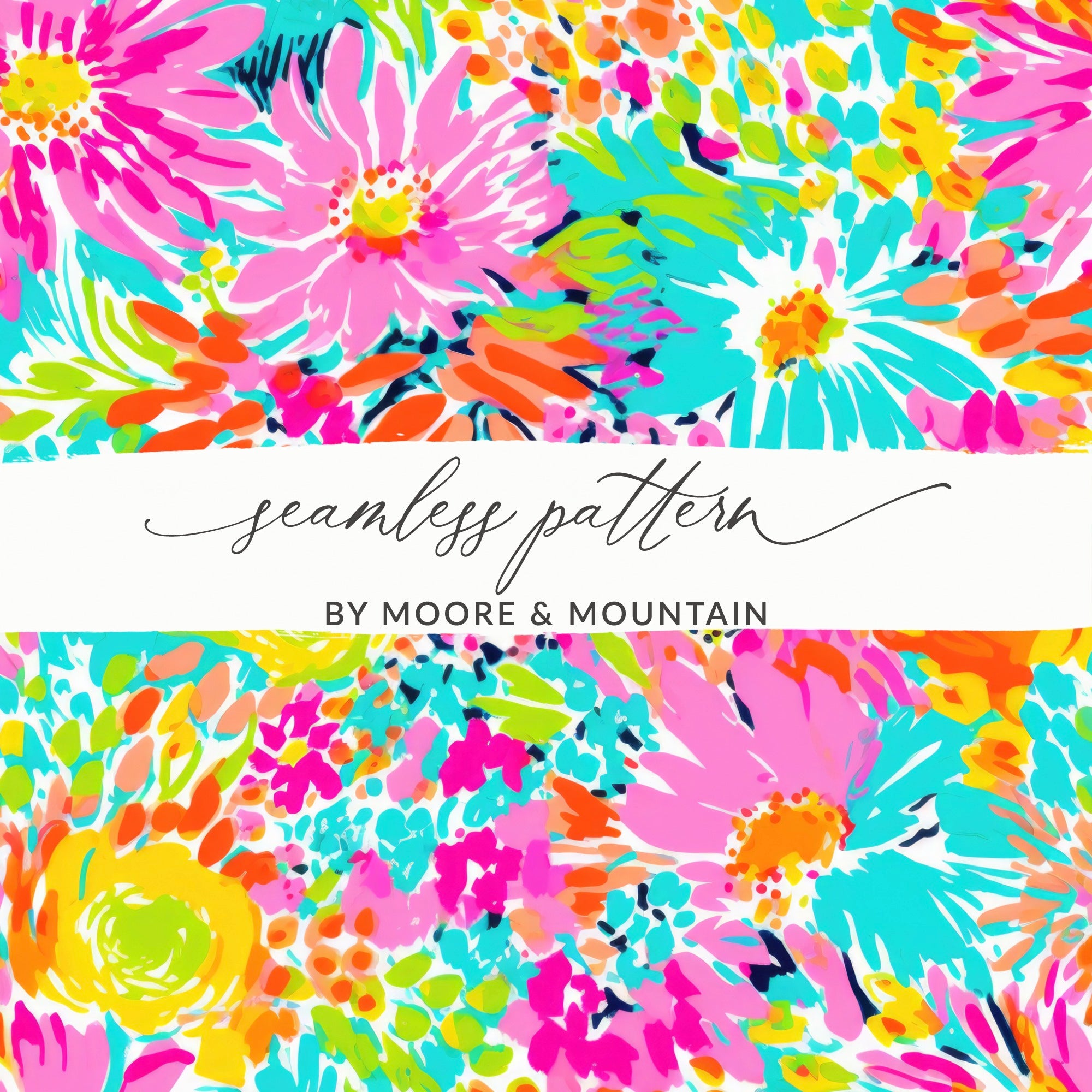 Colorful Seamless Floral Pattern by Moore & Mountain