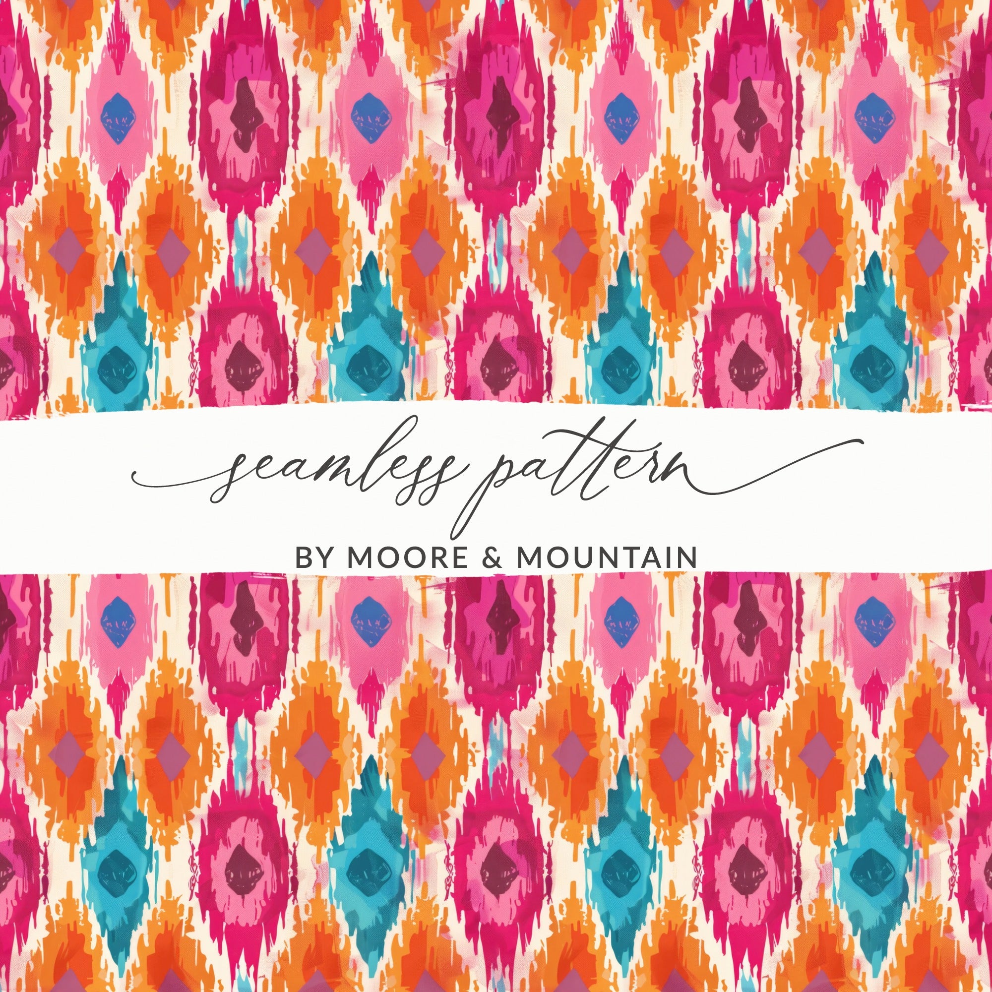 Vibrant Geometric Seamless Pattern by Moore & Mountain