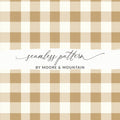 Tan and White Plaid Seamless Pattern Design