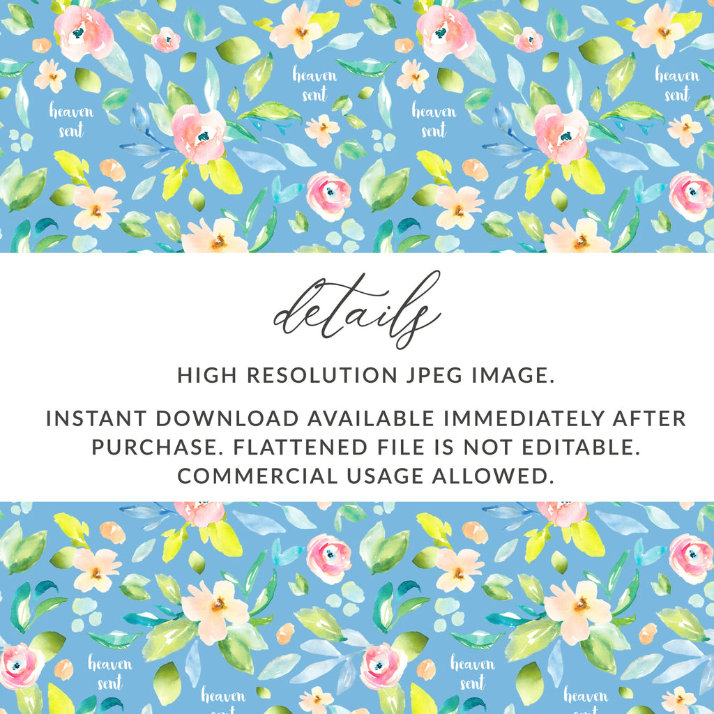 Heaven Sent Floral Pattern High Resolution JPEG Image